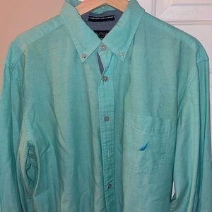 Nautica Button Down Long Sleeve Mint Green
